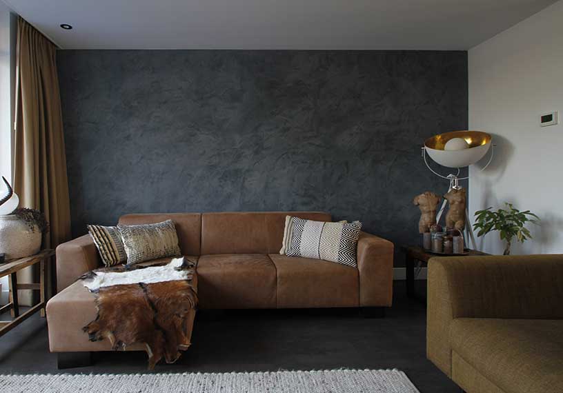 Italiaanse stucco woonkamer
