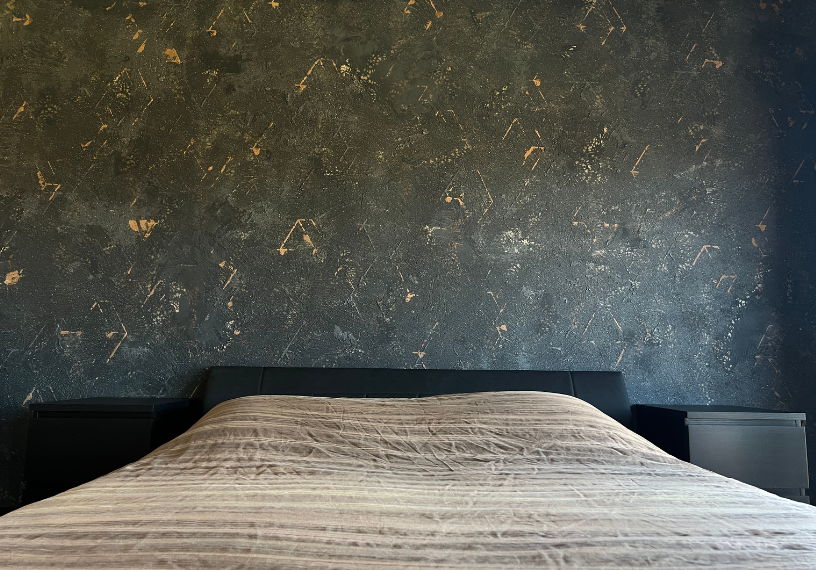 Speciaalstuc slaapkamer en kantoor Oude Wetering